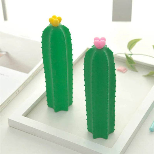 Cute Pencil Case Silicone Cactus For School And Office - ToylandEU