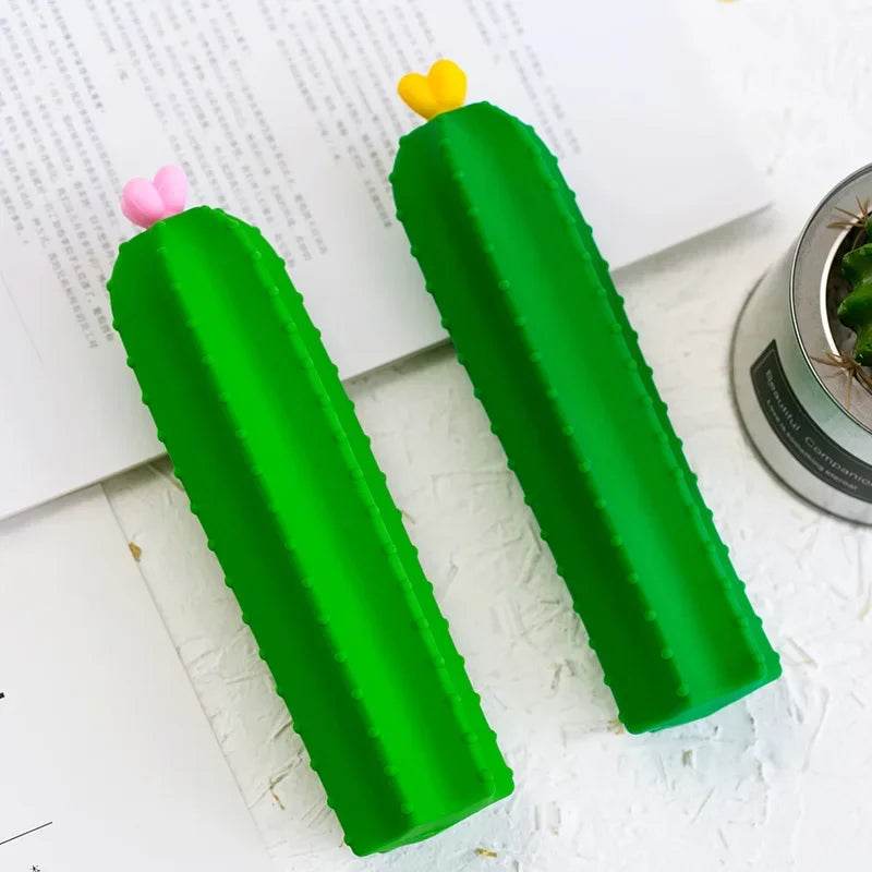 Cute Pencil Case Silicone Cactus For School And Office - ToylandEU
