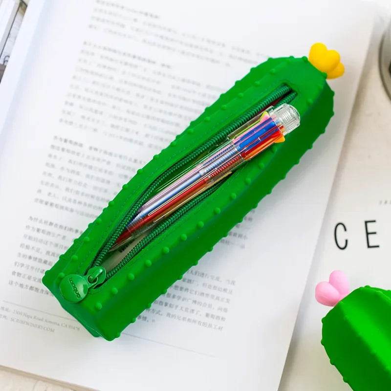 Cute Pencil Case Silicone Cactus For School And Office - ToylandEU