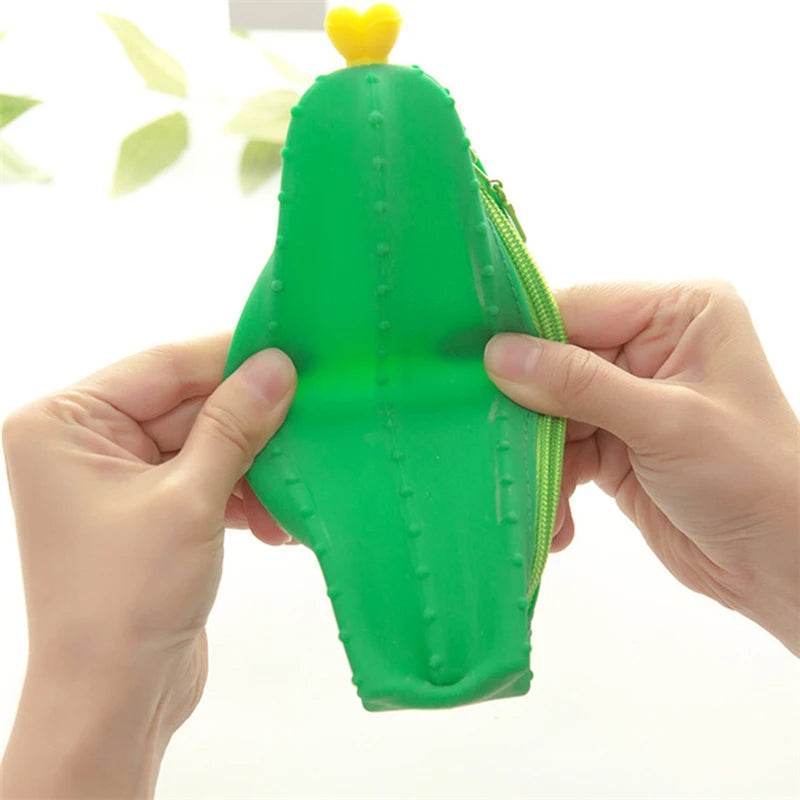 Cute Pencil Case Silicone Cactus For School And Office - ToylandEU