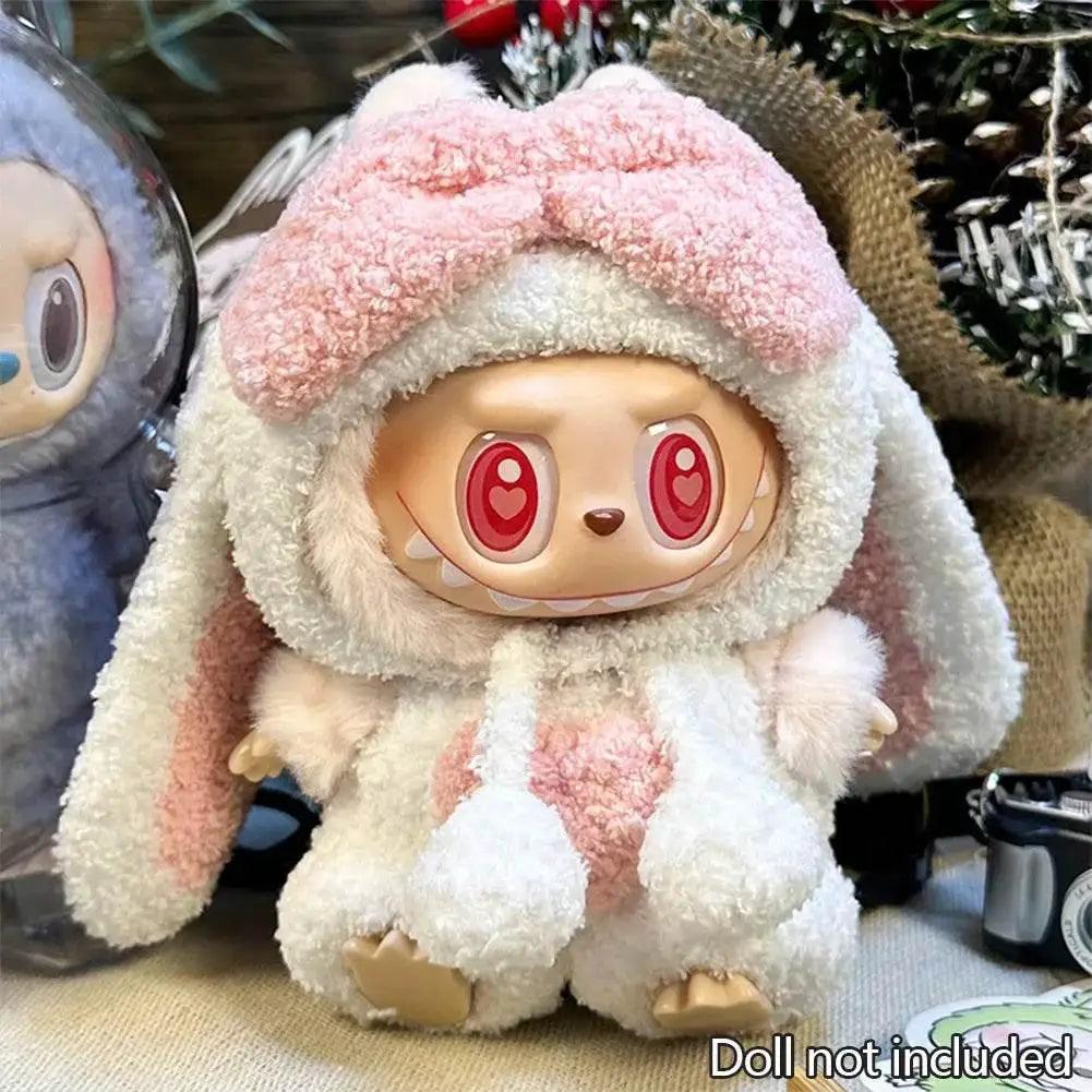  Cute Pink Big Ears Rabbit Suit For 17cm Doll Outfit -  ToylandEU™