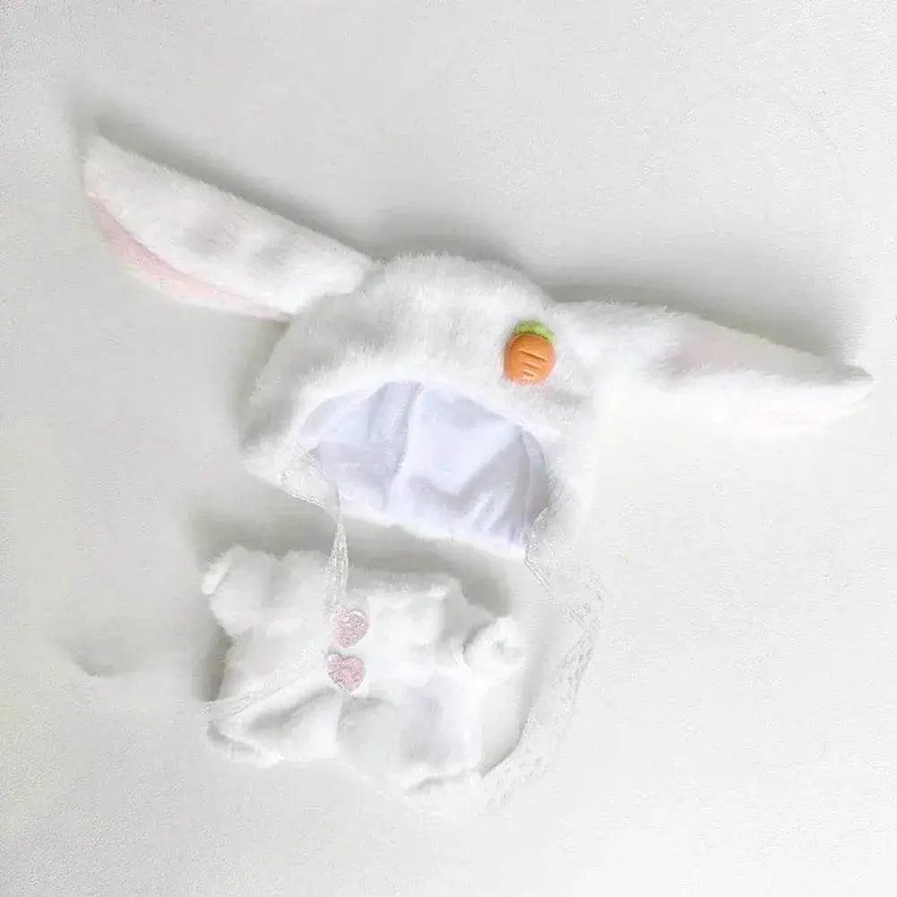  Cute Pink Big Ears Rabbit Suit For 17cm Doll Outfit -  ToylandEU™
