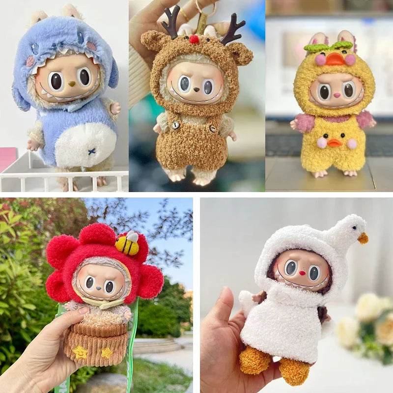 Cute Plush Doll Clothes 17cm Compatible Cosplay For Labubu - ToylandEU