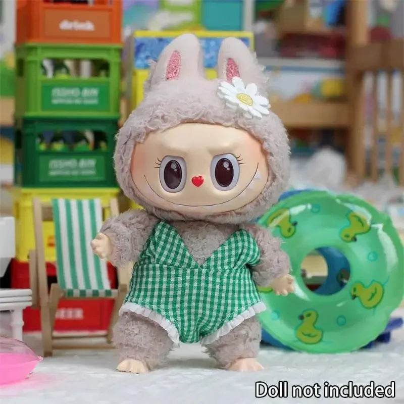 Cute Plush Doll Clothes Set with Polka Dot Swimwear for Kids 0-12 Years Labubu - ToylandEU