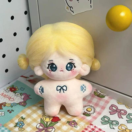 Cute Plush Doll Starfish Idol 10cm Colorful Hair Bow Girls - ToylandEU