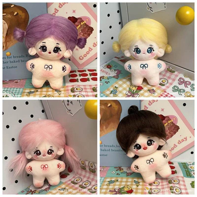 Cute Plush Doll Starfish Idol 10cm Colorful Hair Bow Girls - ToylandEU