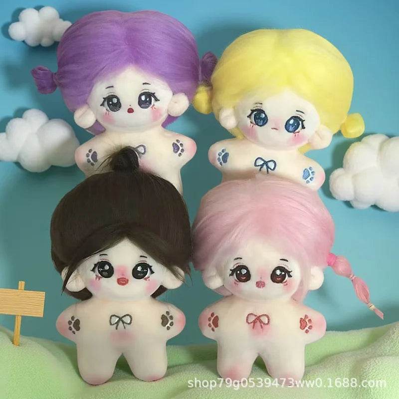 Cute Plush Doll Starfish Idol 10cm Colorful Hair Bow Girls - ToylandEU