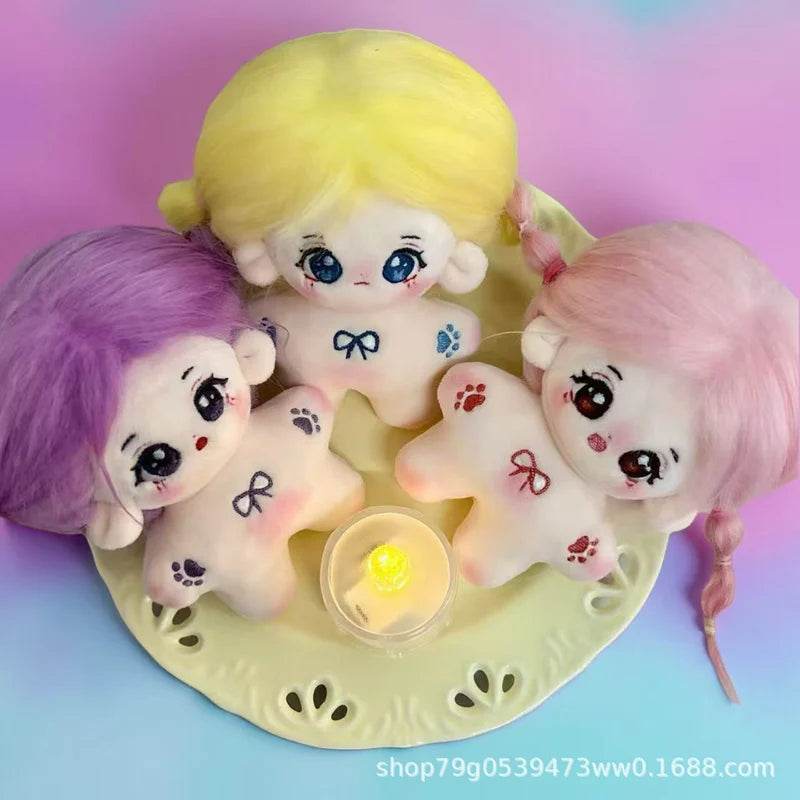 Cute Plush Doll Starfish Idol 10cm Colorful Hair Bow Girls - ToylandEU