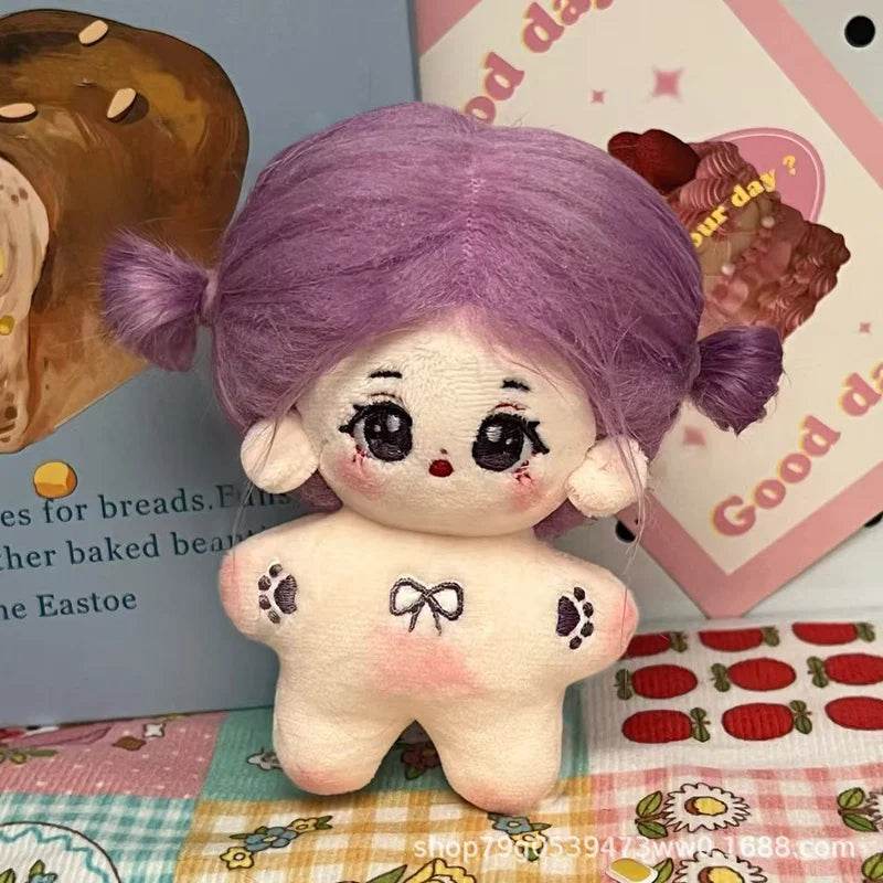 Cute Plush Doll Starfish Idol 10cm Colorful Hair Bow Girls - ToylandEU