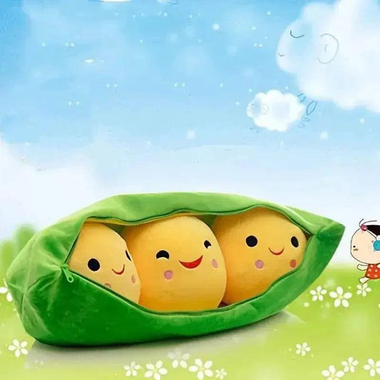  Cute Plush Peas Filled Plant Toy Creative Pea Children Kawaii Doll Bean Baby Pillow Cushion Girl Gift -  ToylandEU™