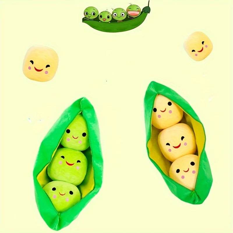 Cute Plush Peas Filled Plant Toy Creative Pea Children Kawaii Doll Bean Baby Pillow Cushion Girl Gift - ToylandEU