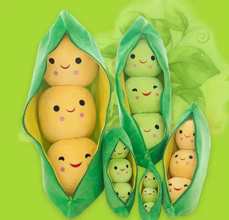 Cute Plush Peas Filled Plant Toy Creative Pea Children Kawaii Doll Bean Baby Pillow Cushion Girl Gift - ToylandEU