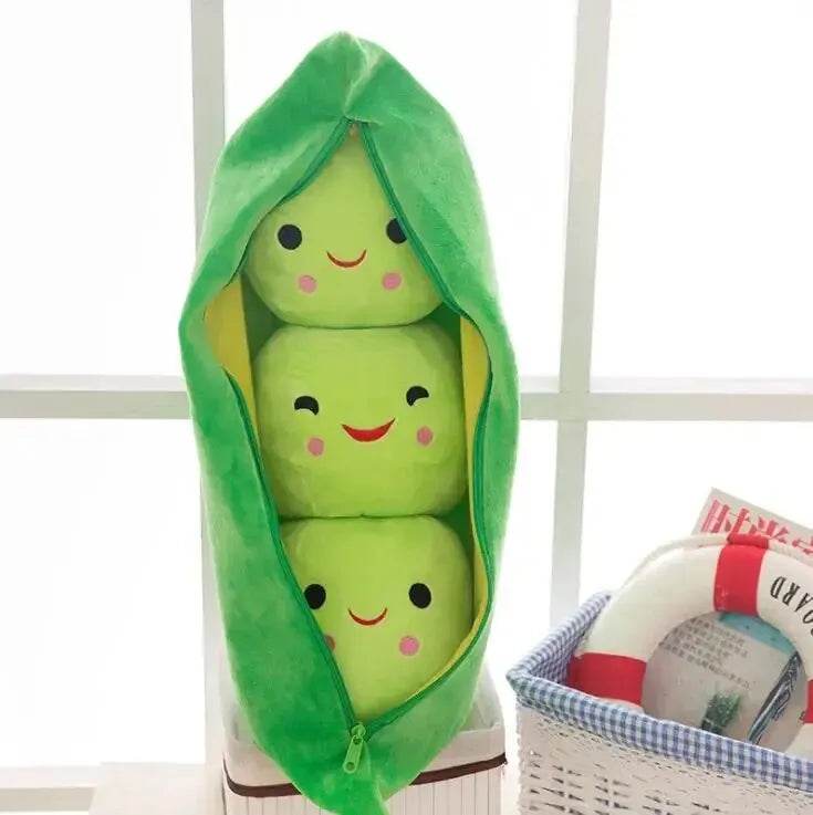 Cute Plush Peas Filled Plant Toy Creative Pea Children Kawaii Doll Bean Baby Pillow Cushion Girl Gift - ToylandEU
