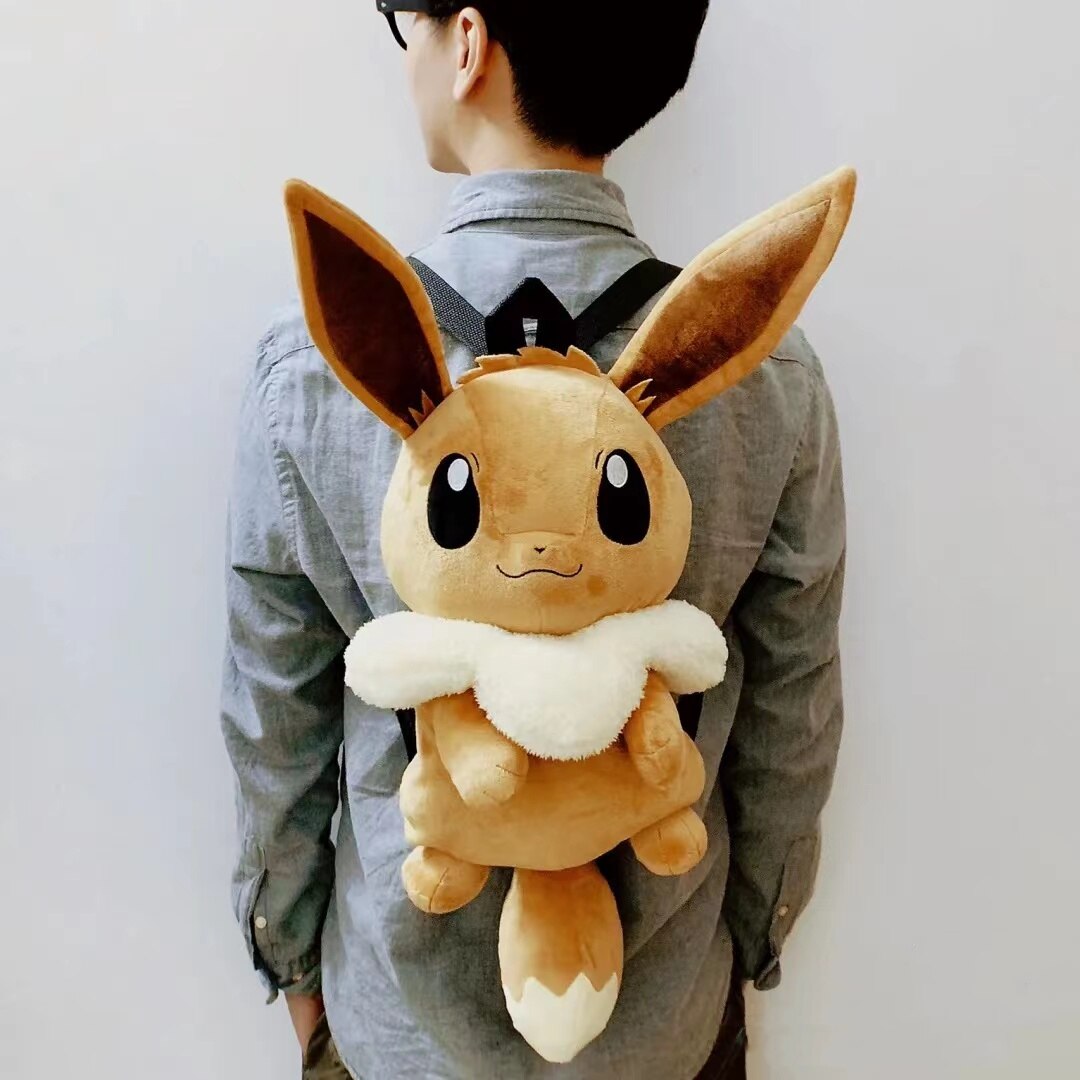 Kawaii Japanese Style Plush Pokemon Backpack - Gengar Eevee Combination - ToylandEU