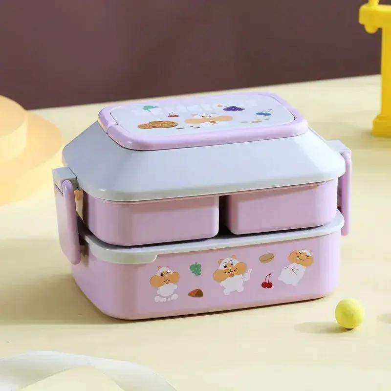 Portable Kids Double Layer Microwave Safe Bento Box For Lunch - ToylandEU