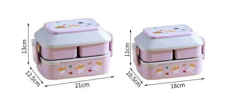 Portable Kids Double Layer Microwave Safe Bento Box For Lunch - ToylandEU