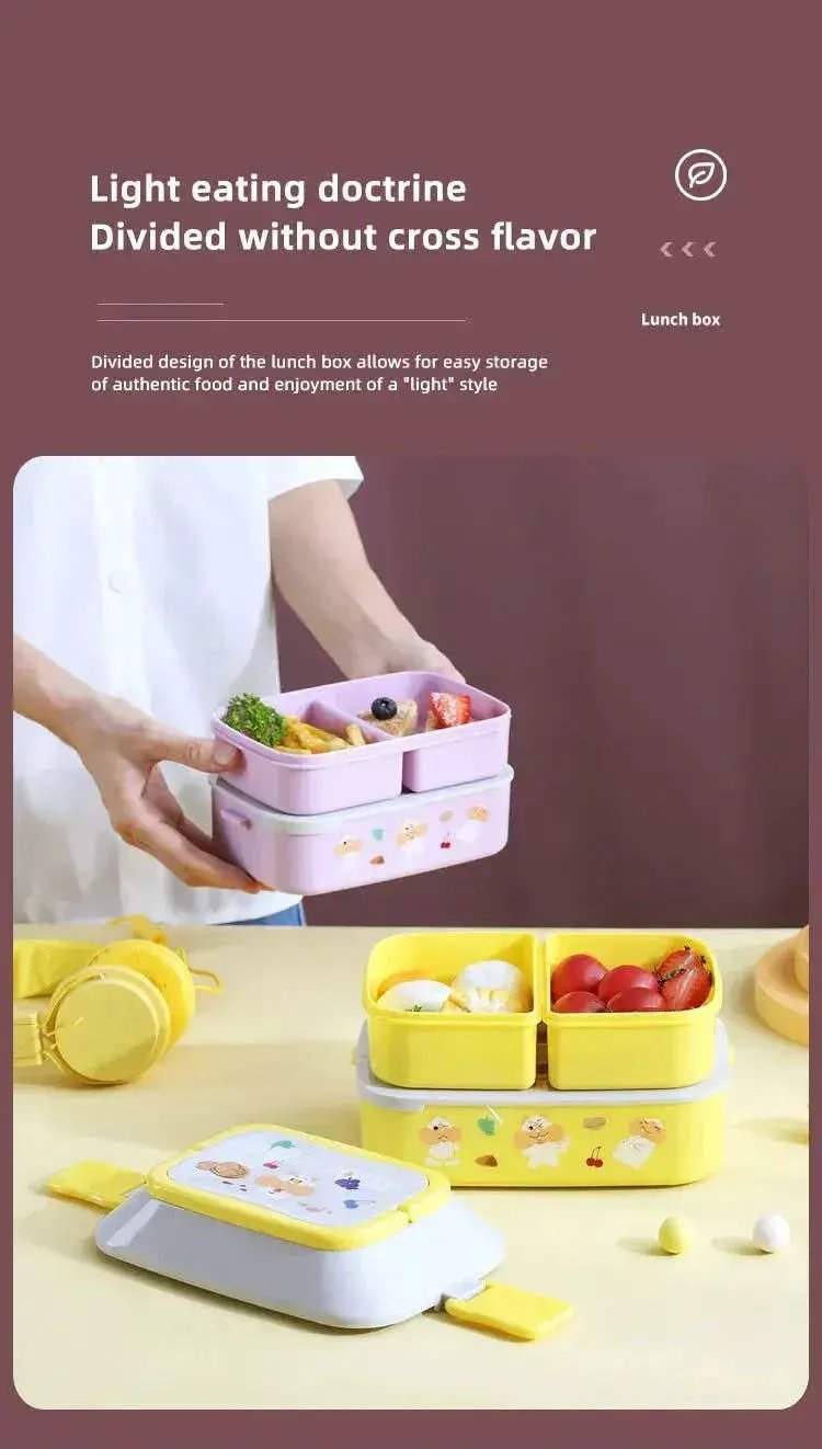 Portable Kids Double Layer Microwave Safe Bento Box For Lunch - ToylandEU