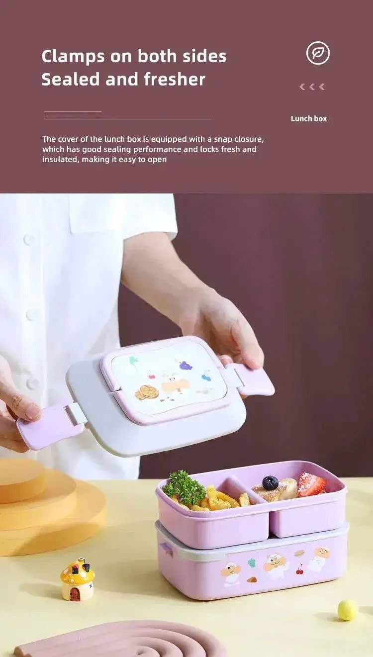 Portable Kids Double Layer Microwave Safe Bento Box For Lunch - ToylandEU