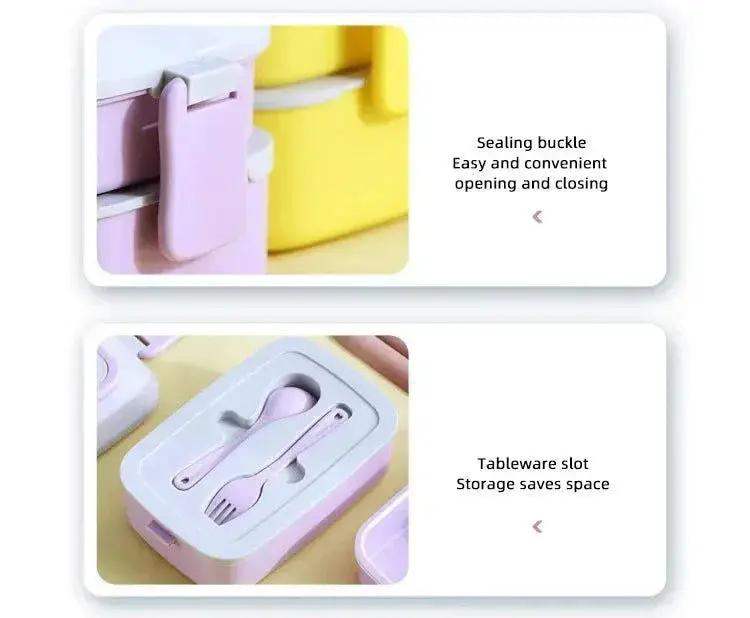 Portable Kids Double Layer Microwave Safe Bento Box For Lunch - ToylandEU