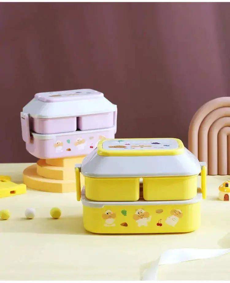 Portable Kids Double Layer Microwave Safe Bento Box For Lunch - ToylandEU