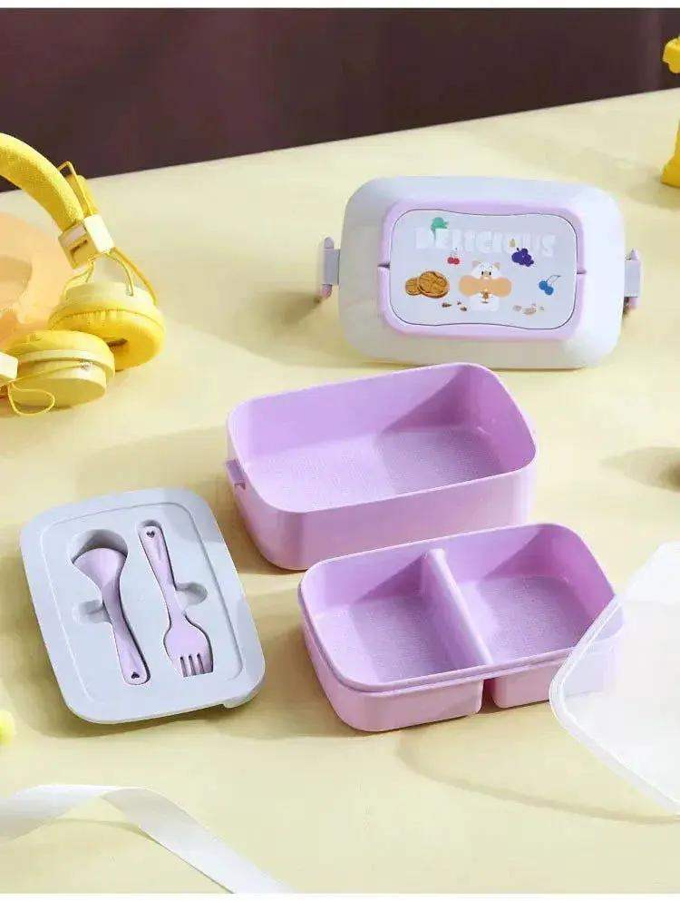 Portable Kids Double Layer Microwave Safe Bento Box For Lunch - ToylandEU