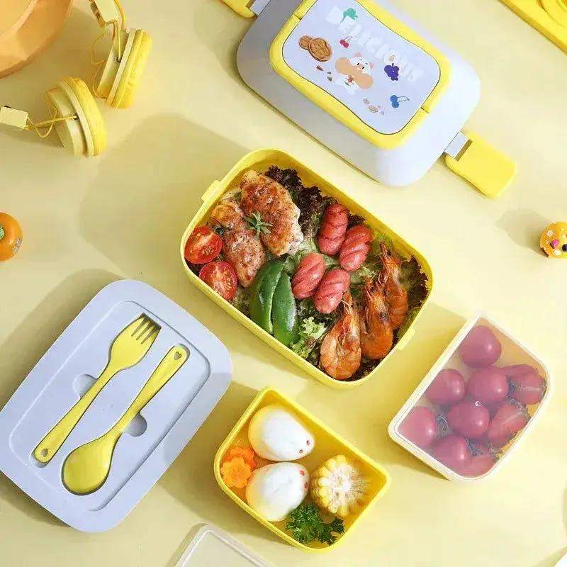 Portable Kids Double Layer Microwave Safe Bento Box For Lunch - ToylandEU