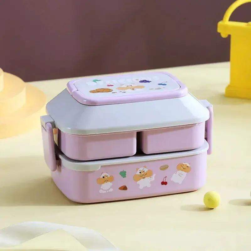 Portable Kids Double Layer Microwave Safe Bento Box For Lunch - ToylandEU