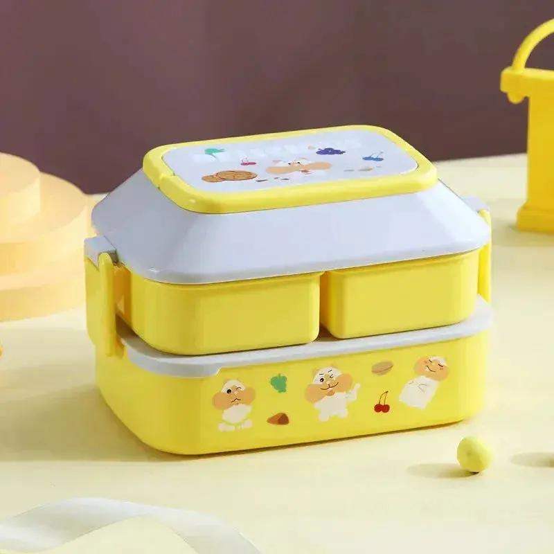 Portable Kids Double Layer Microwave Safe Bento Box For Lunch - ToylandEU