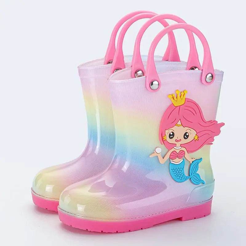 Cute Rain Boots Cartoon Print Waterproof For Girls - ToylandEU
