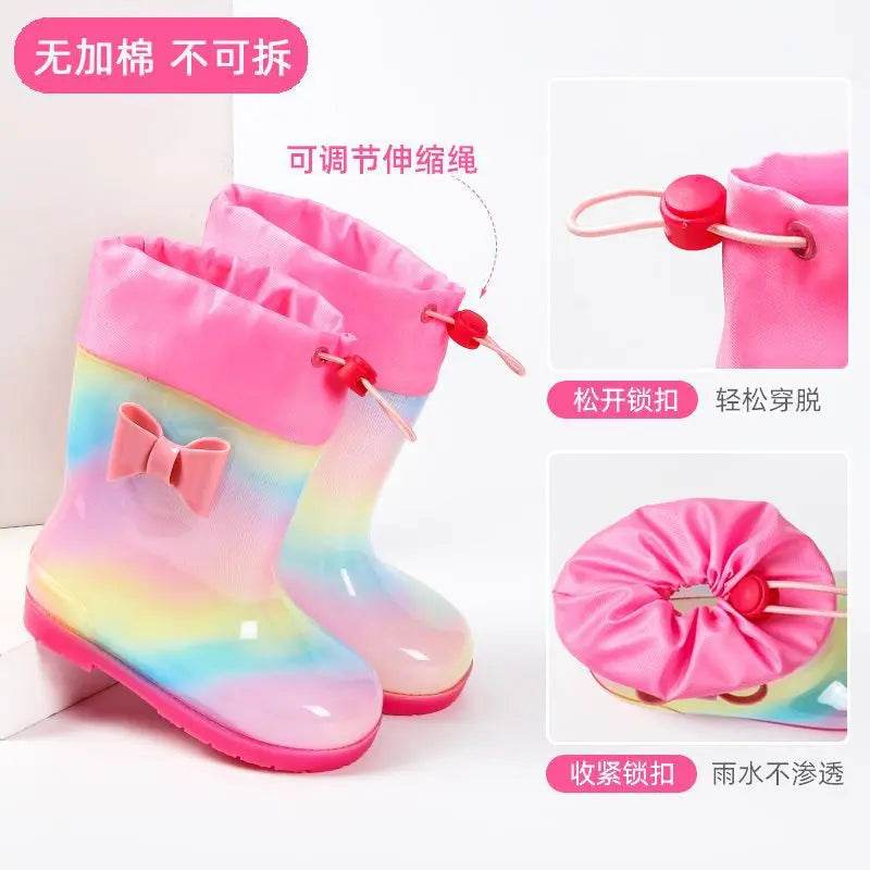 Cute Rain Boots Cartoon Print Waterproof For Girls - ToylandEU