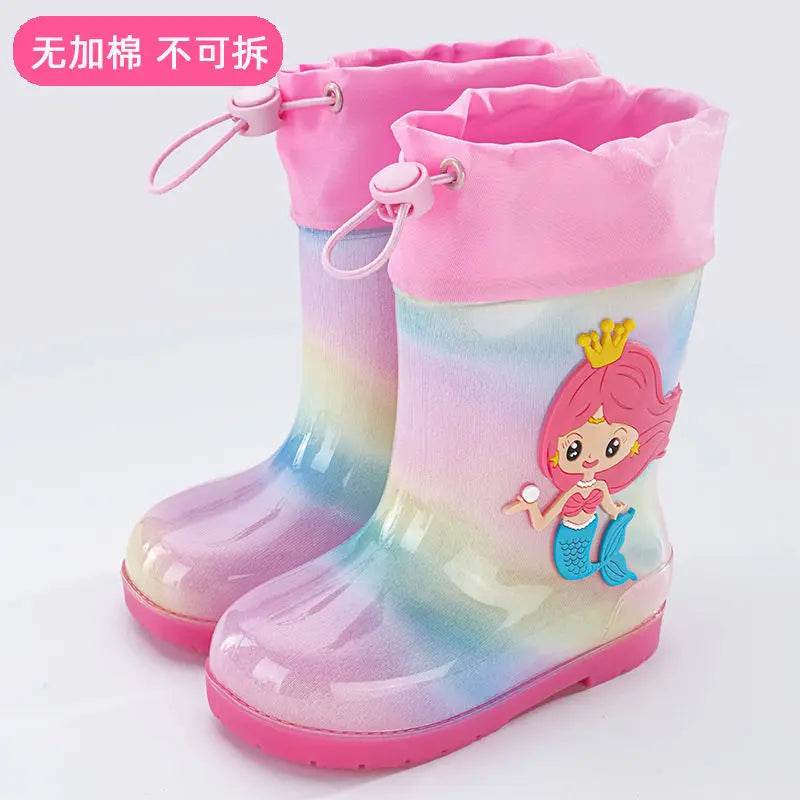 Cute Rain Boots Cartoon Print Waterproof For Girls - ToylandEU