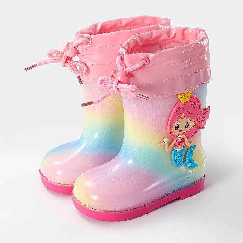 Cute Rain Boots Cartoon Print Waterproof For Girls - ToylandEU