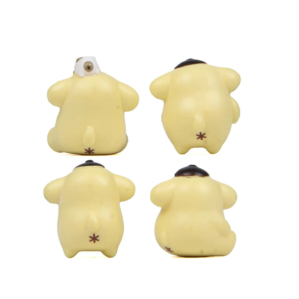 Cute Sanrio Action Figures Pompompurin Set 4 Piece For Kids - ToylandEU