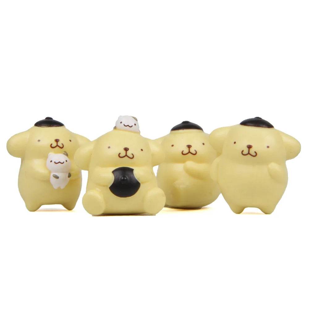 Cute Sanrio Action Figures Pompompurin Set 4 Piece For Kids - ToylandEU