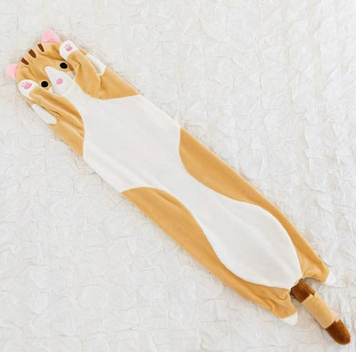 Long Body Cat Plush Toy with Cushion and Stuffed Doll for Kids" - "Adorable Long Body Cat Plush Toy with Cushion and Stuffed Doll ToylandEU.com Toyland EU
