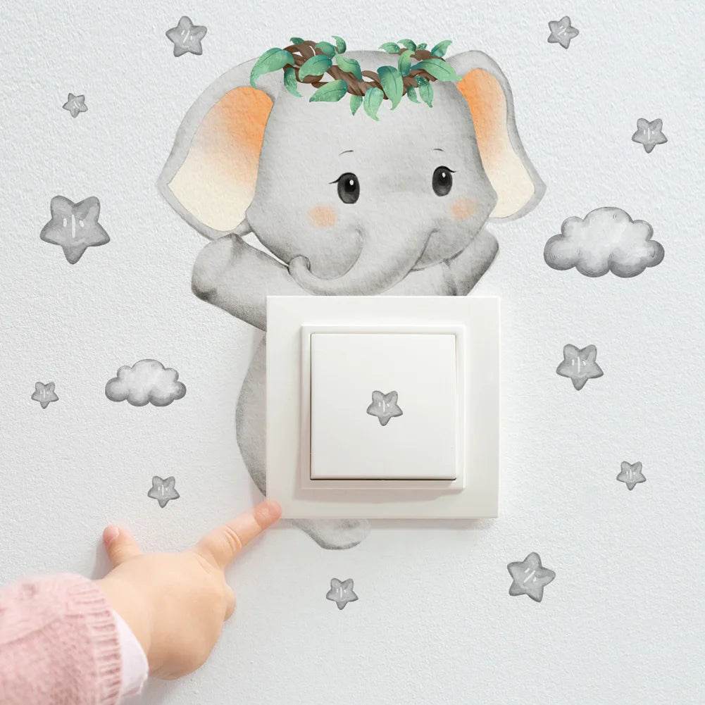 Cute Switch Panel Sticker Animal Shapes For Kids Bedroom - ToylandEU