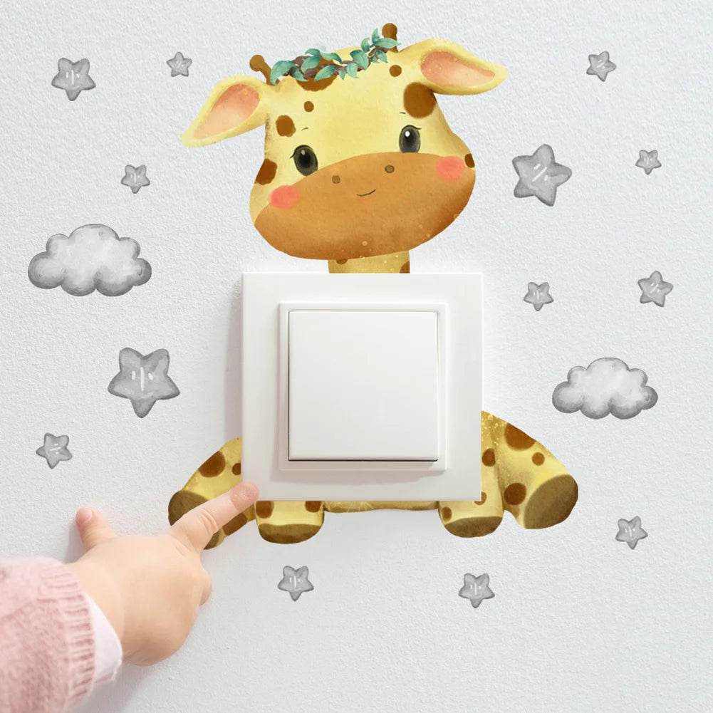Cute Switch Panel Sticker Animal Shapes For Kids Bedroom - ToylandEU