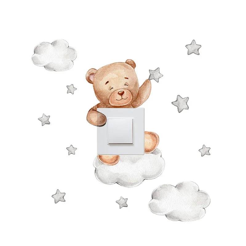 Cute Switch Panel Sticker Animal Shapes For Kids Bedroom - ToylandEU