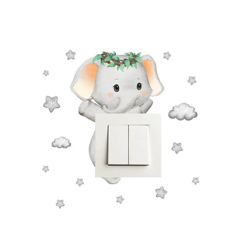 Cute Switch Panel Sticker Animal Shapes For Kids Bedroom - ToylandEU