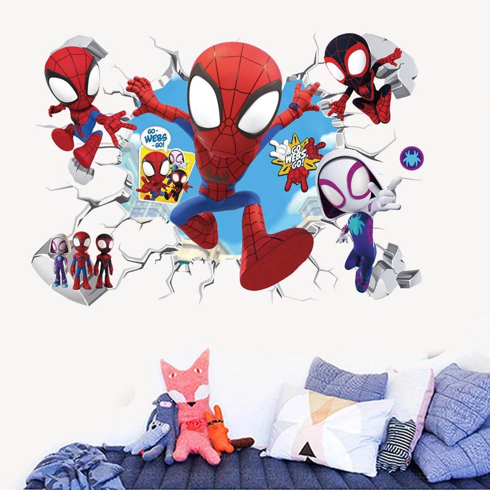 Cute Wall Stickers Spiderman Mini For Kids Room Decor - ToylandEU