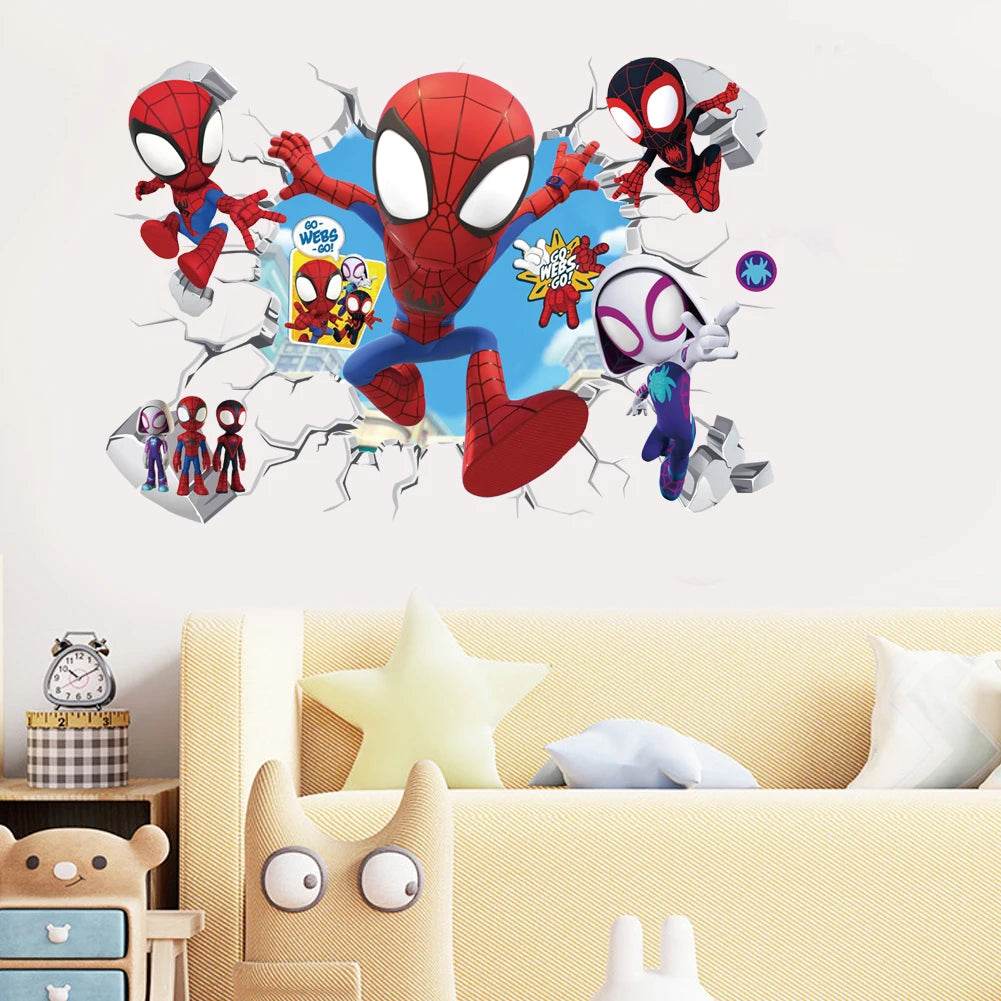 Cute Wall Stickers Spiderman Mini For Kids Room Decor - ToylandEU