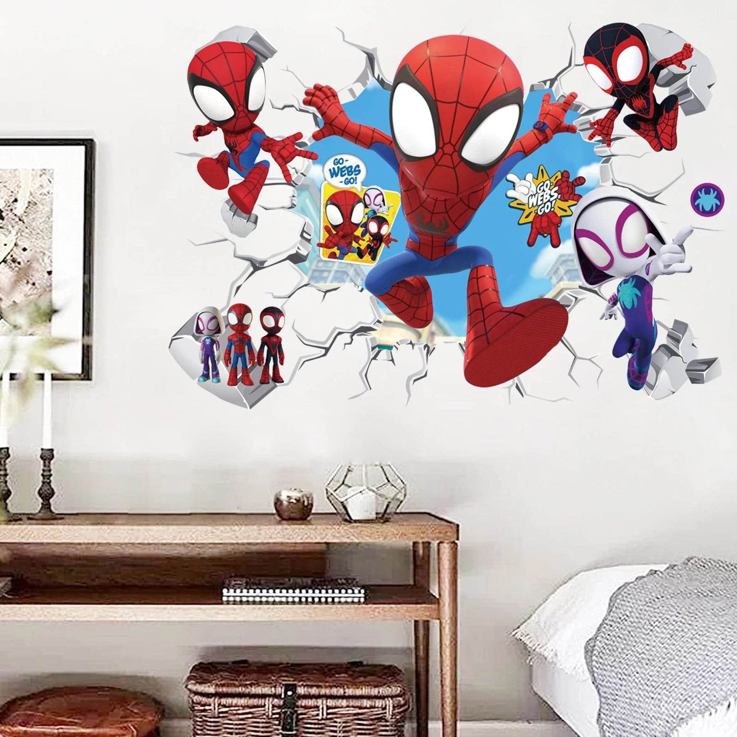 Cute Wall Stickers Spiderman Mini For Kids Room Decor - ToylandEU
