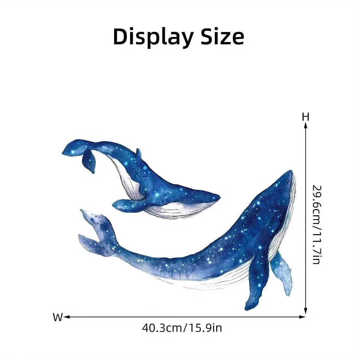  Cute Watercolor Whale Wall Sticker 30x40CM Toyland EU -  ToylandEU™