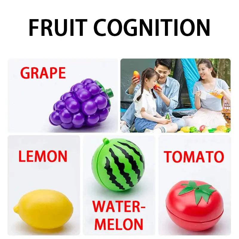  Cutting Play Food Set Safe Plastic Pretend Kitchen Toys -  ToylandEU™