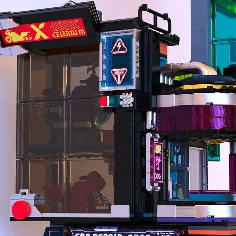 Cyberpunk City Building Blocks Set For Creative Modular Construction - ToylandEU