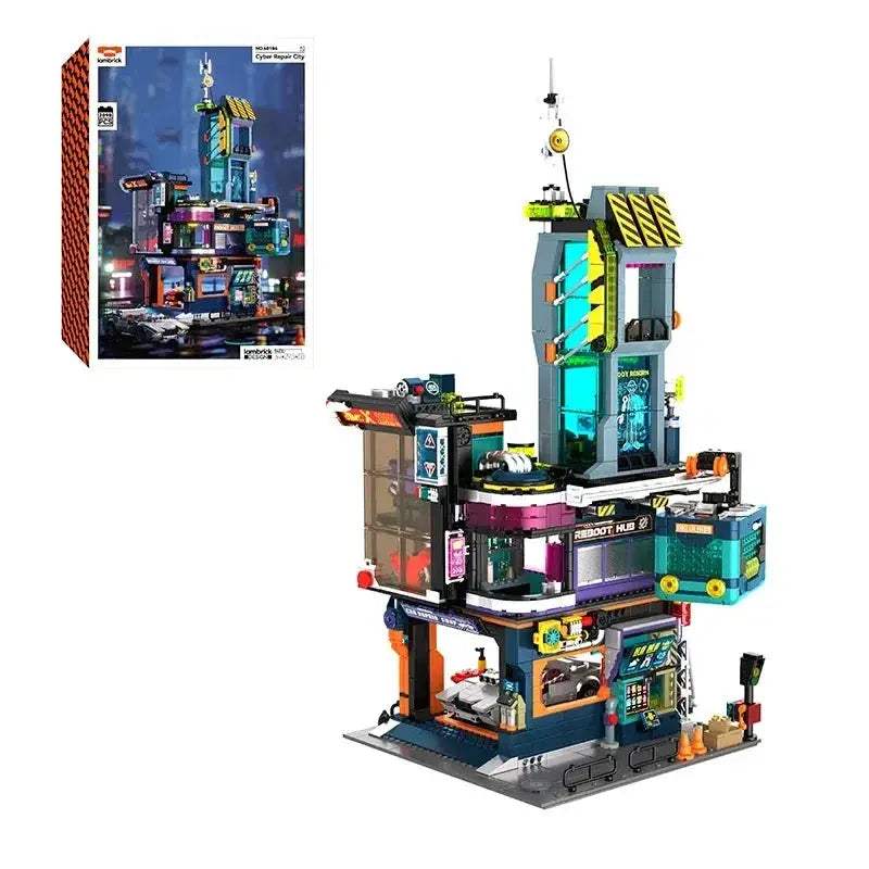 Cyberpunk City Building Blocks Set For Creative Modular Construction - ToylandEU