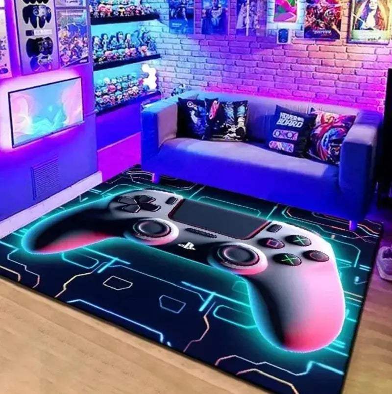 Cyberpunk Esports Gaming Carpet Crystal Velvet Floor Mat Washable - ToylandEU