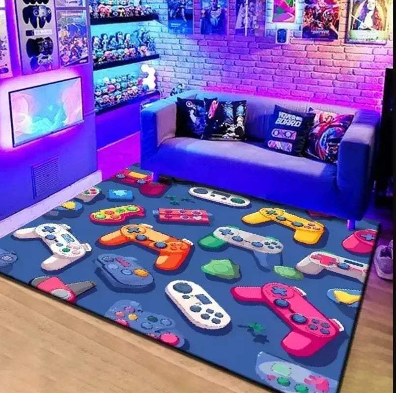 Cyberpunk Esports Gaming Carpet Crystal Velvet Floor Mat Washable - ToylandEU