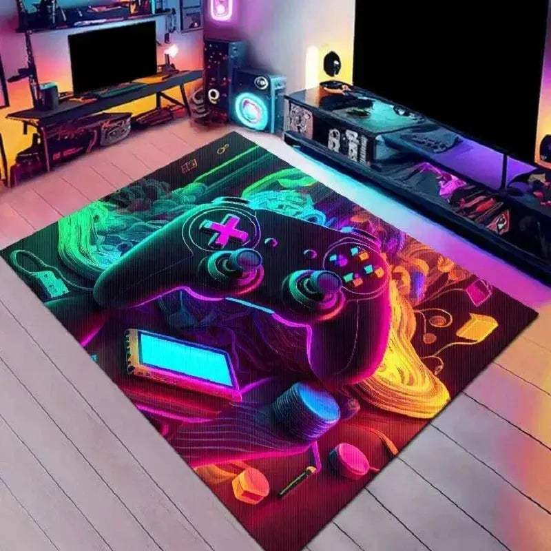 Cyberpunk Esports Gaming Carpet Crystal Velvet Floor Mat Washable - ToylandEU