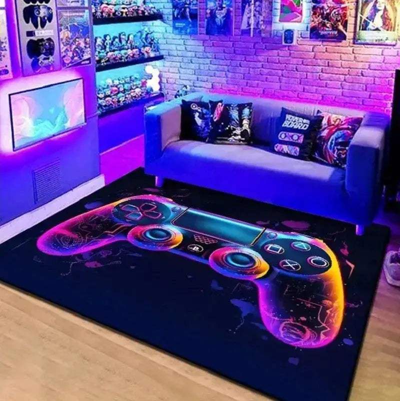 Cyberpunk Esports Gaming Carpet Crystal Velvet Floor Mat Washable - ToylandEU